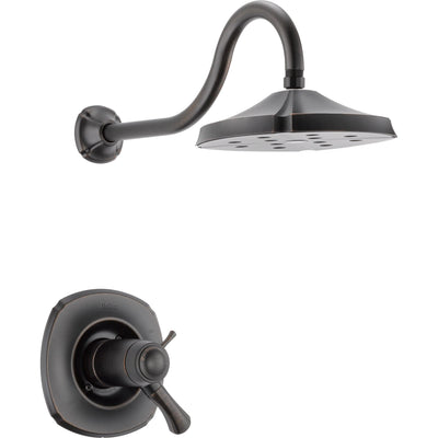 Delta Addison Collection Venetian Bronze Wall Mount Bathroom Sink Faucet, Robe Hook, Shower Only Faucet Package INCLUDES All Rough-in Valves D050CR
