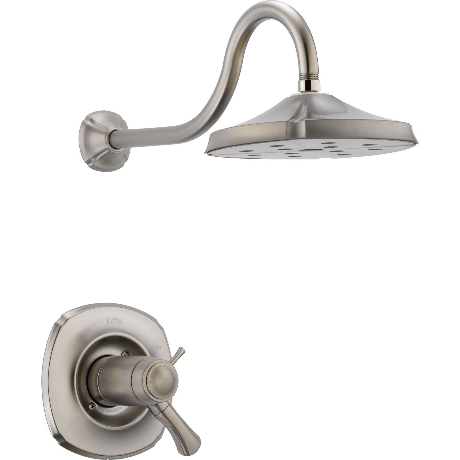 Delta Addison Stainless Steel Finish Thermostatic Shower Faucet Trim 476436