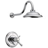 Delta Cassidy Chrome Finish TempAssure Water Efficient Shower only Faucet Includes 17T Cartridge, Handles, and Valve without Stops D3267V