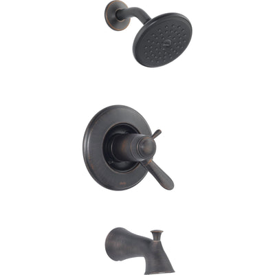 Delta Lahara Thermostatic Control Venetian Bronze Tub & Shower with Valve D523V