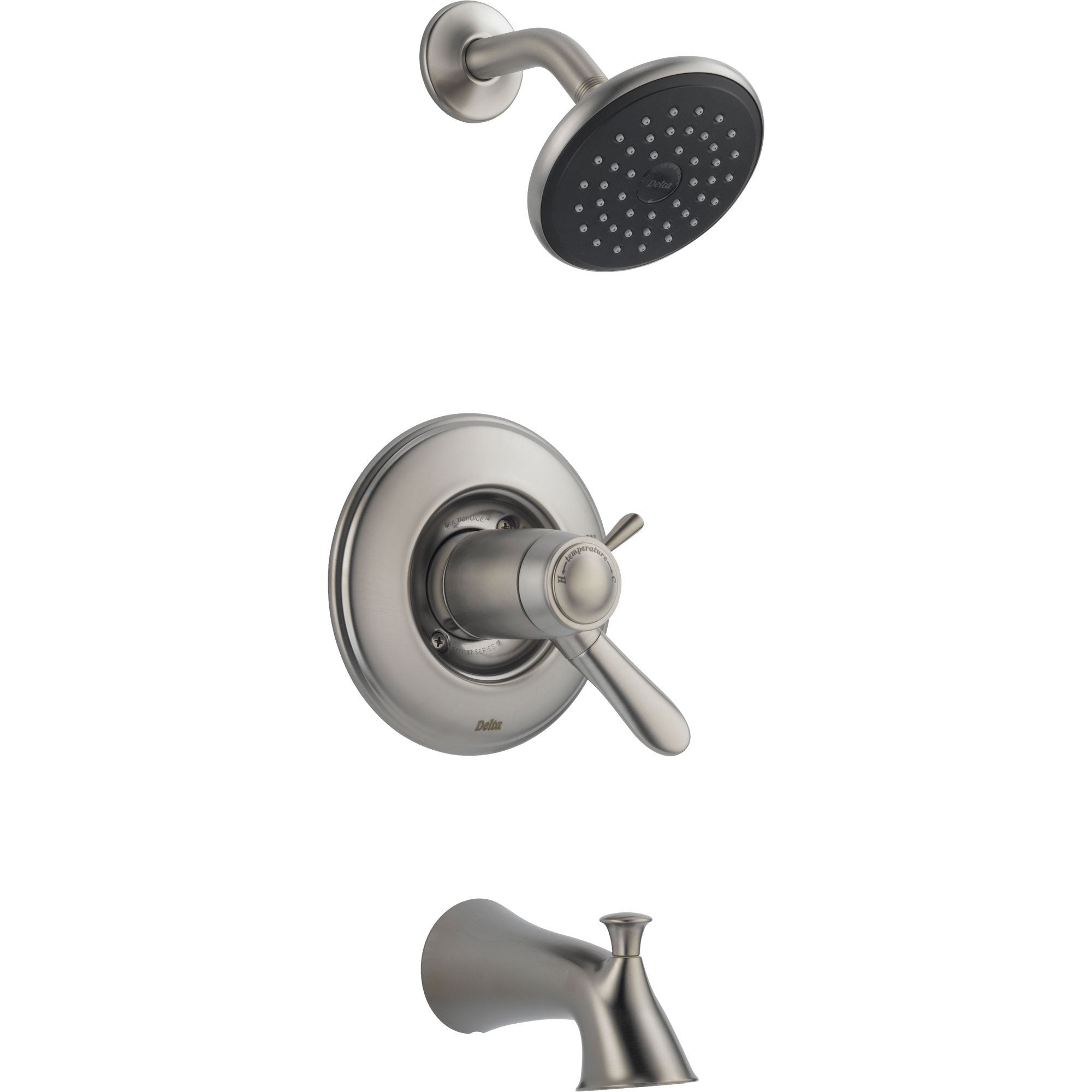 Delta Faucet Linden 17 Series Dual-Function Tub and Shower Trim Kit with  2-Spray In2ition 2-in-1 Hand Held Shower Head with Hose, Chrome T17494-I  (Val 浴室、浴槽、洗面所