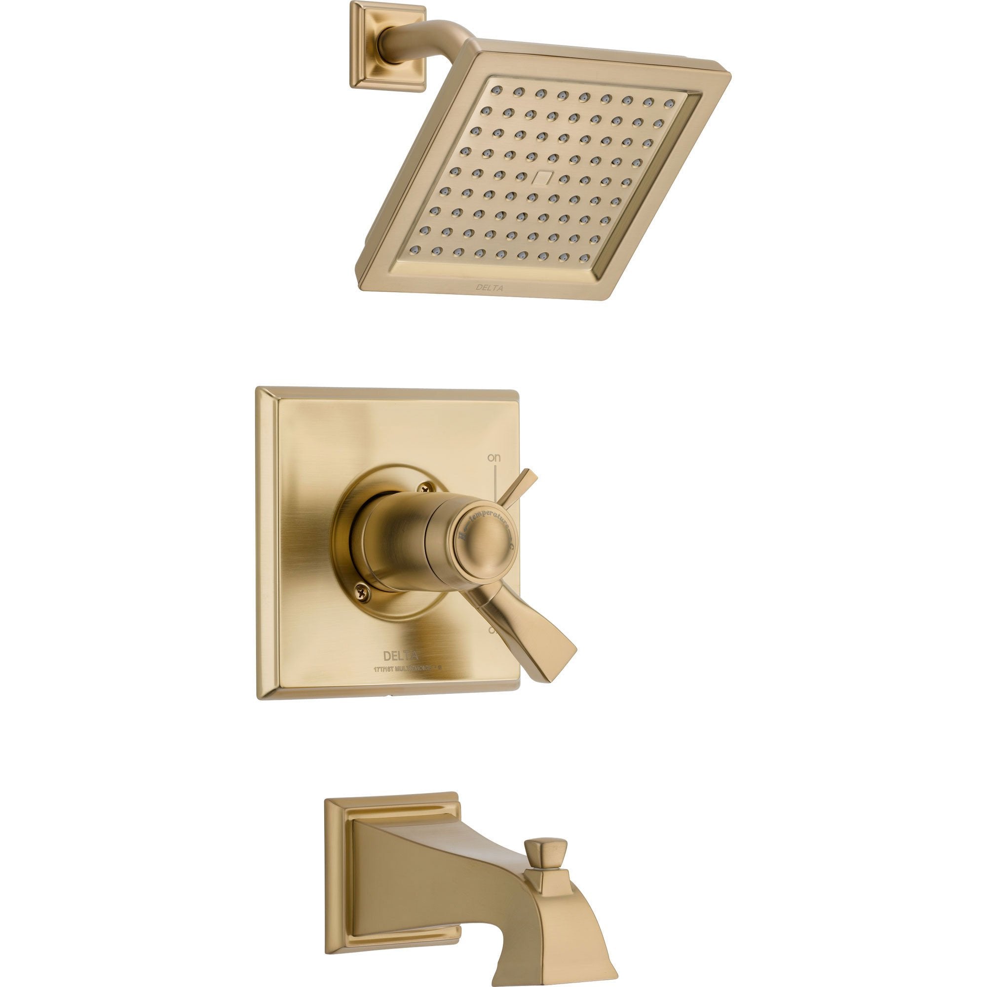 Delta Dryden Thermostatic Control Champagne Bronze Tub & Shower with Valve D526V