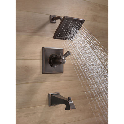 Delta Dryden Venetian Bronze Finish Thermostatic Water Efficient Tub & Shower Faucet Combo Includes Handles, Cartridge, and Valve without Stops D3247V