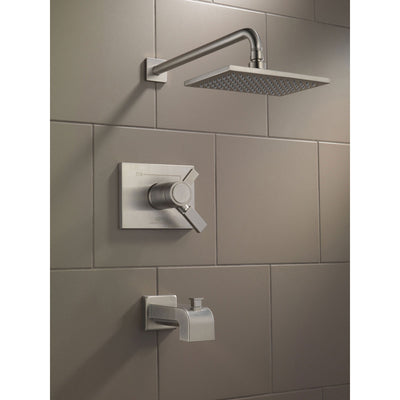 Delta Vero Thermostatic Dual Control Stainless Steel Tub & Shower w/ Valve D532V