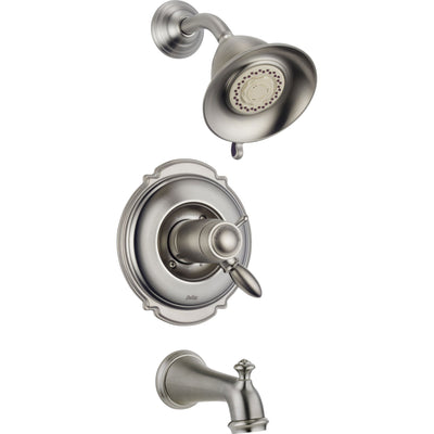 Delta Victorian Thermostatic Stainless Steel Finish Tub & Shower w/ Valve D536V