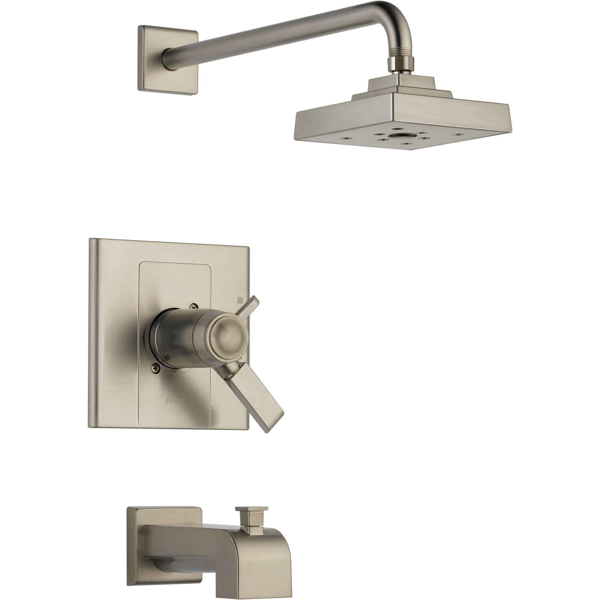 Delta Arzo Thermostatic Dual Control Stainless Steel Tub & Shower Trim 550136