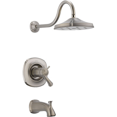 Delta Addison Stainless Steel Finish Thermostatic Tub/Shower with Valve D792V