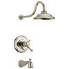 Delta Cassidy Polished Nickel Finish TempAssure 17T Series Water Efficient H2OKinetic Tub & Shower Combo Trim Kit (Requires Valve) DT17T497PNWE