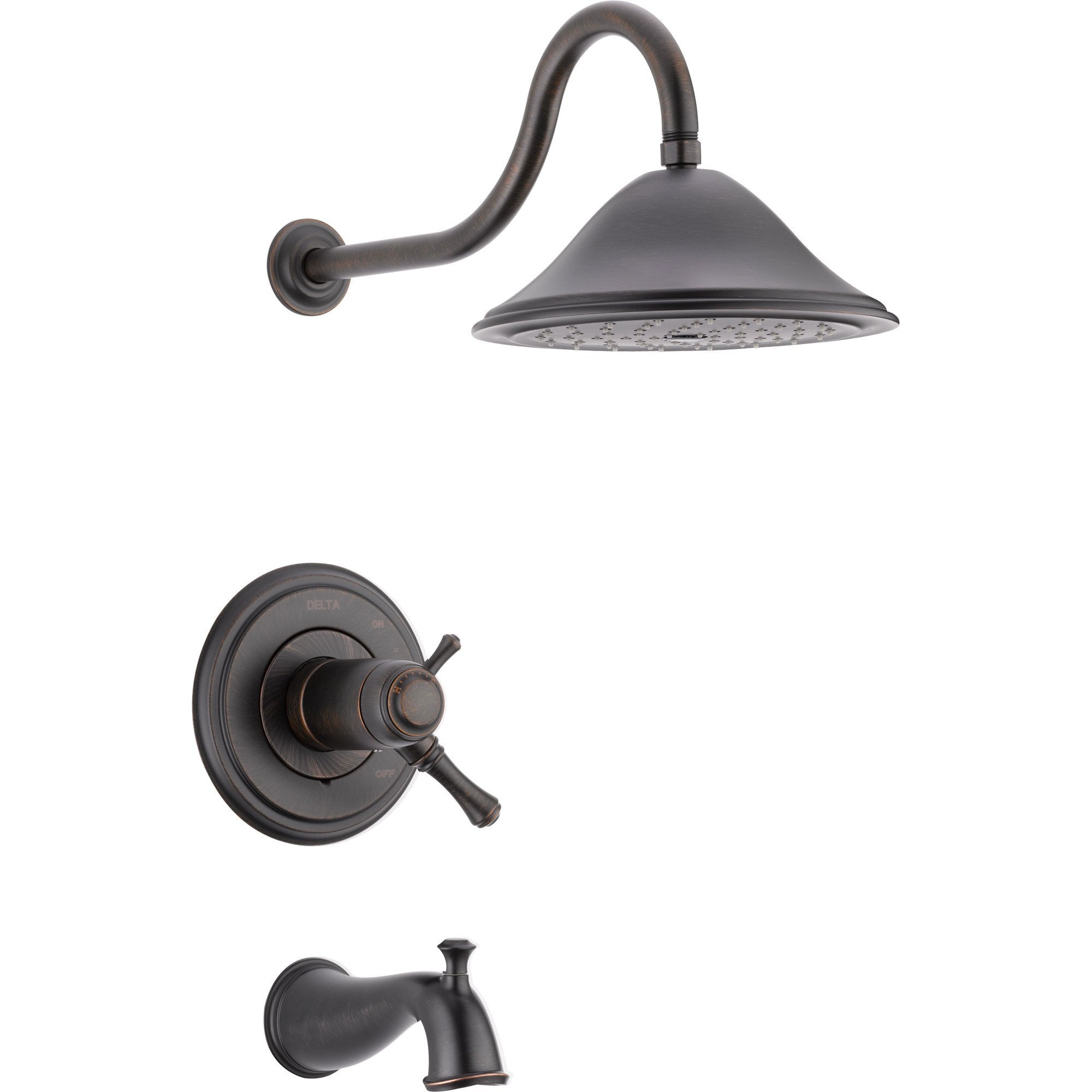 Delta Cassidy Venetian Bronze Thermostatic Large Tub & Shower with Valve D548V