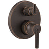 Delta Trinsic Venetian Bronze Shower Faucet Valve Trim Control Handle with 3-Setting Integrated Diverter Includes Trim Kit and Rough-in Valve with Stops D2217V