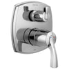 Delta Stryke Chrome Finish 14 Series Shower System Control with 3 Function Integrated Lever Handle Diverter Includes Valve and Handles D3769V