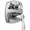 Delta Stryke Chrome Finish 14 Series Shower System Control with 3 Function Integrated Cross Handle Diverter Includes Valve and Handles D3199V