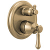 Delta Cassidy Champagne Bronze Finish Traditional 14 Series Shower System Control with 3-Setting Integrated Diverter Includes Valve and Handles D3193V