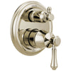 Delta Cassidy Polished Nickel Finish Traditional 14 Series Shower System Control with 3-Setting Integrated Diverter Includes Valve and Handles D3763V