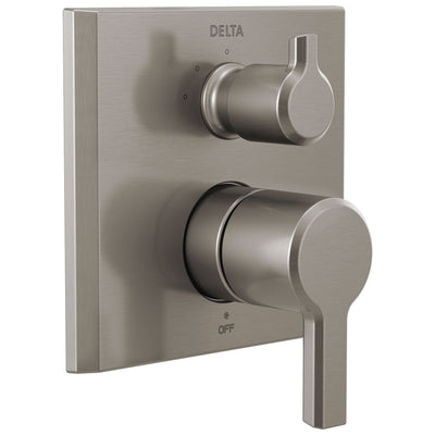 Delta Pivotal Stainless Steel Finish 14 Series Shower Faucet System Control with 3-Setting Integrated Diverter Includes Valve and Handles D3188V