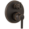 Delta Trinsic Venetian Bronze Monitor 14 Shower Faucet Control Handle with 6-Setting Integrated Diverter Includes Trim Kit and Rough-in Valve with Stops D2199V