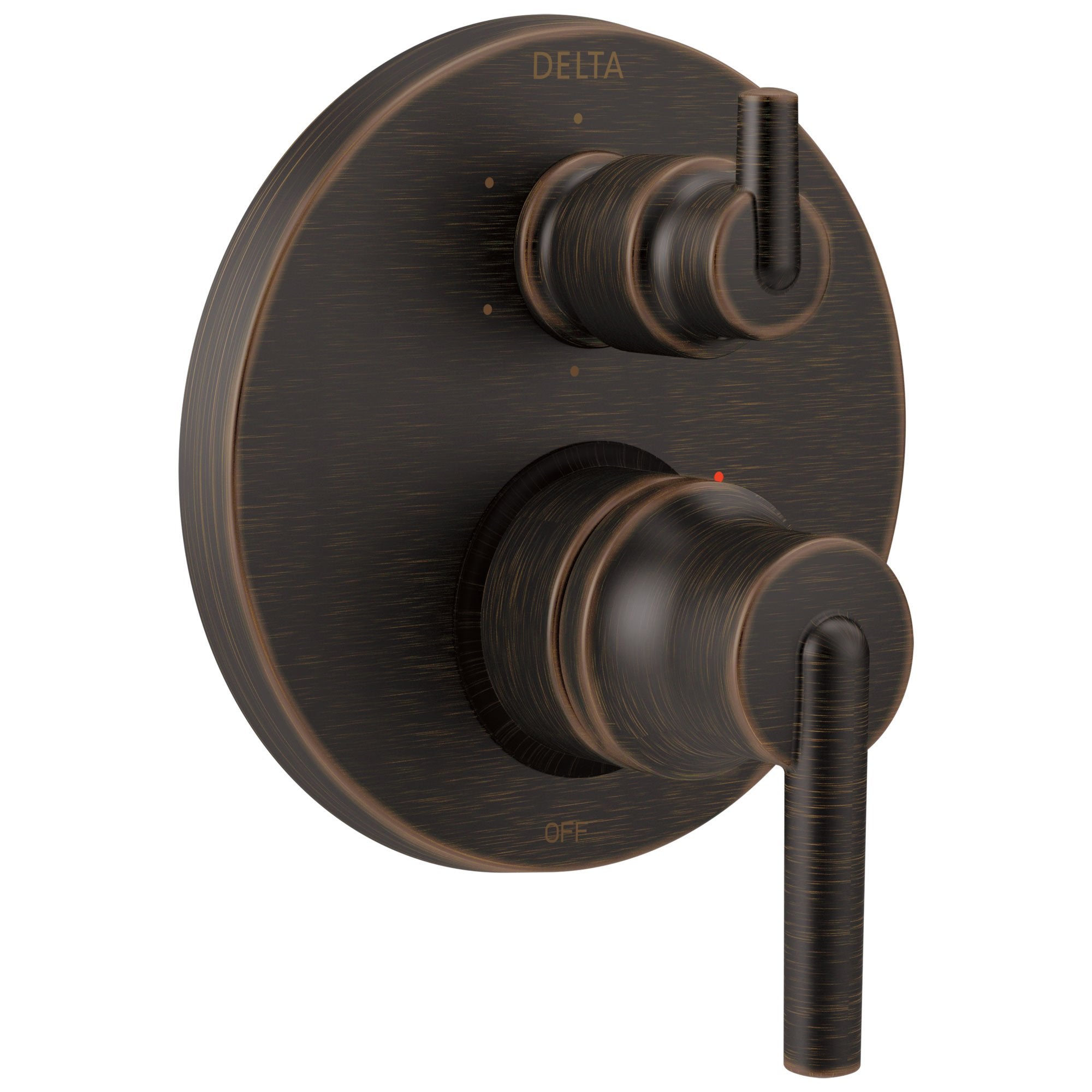 Delta Trinsic Venetian Bronze Monitor 14 Shower Faucet Control Handle with 6-Setting Integrated Diverter Includes Trim Kit and Valve without Stops D2198V