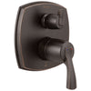Delta Stryke Venetian Bronze Finish 14 Series Shower System Control with Integrated 6 Function Lever Handle Diverter Includes Valve and Handles D3746V