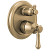 Delta Cassidy Champagne Bronze Finish Traditional 14 Series Shower System Control with 6-Setting Integrated Diverter Includes Valve and Handles D3172V