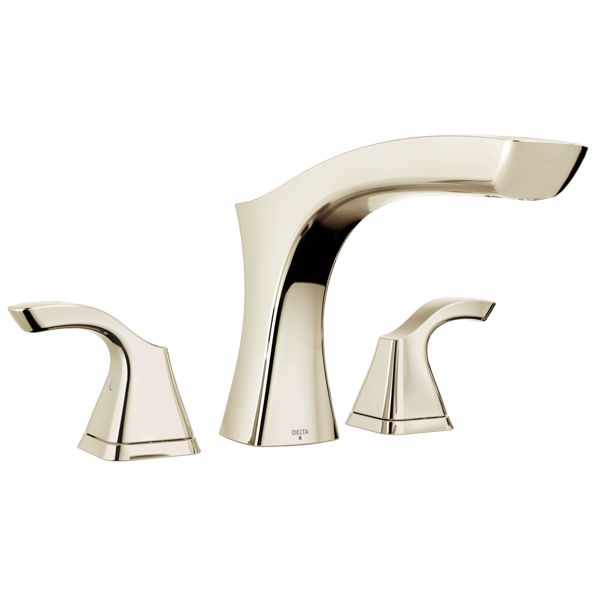 Delta Tesla Collection Polished Nickel Finish Modern Widespread Roman Tub Filler Faucet Trim Kit (Rough-in Valve Sold Separately) 732776