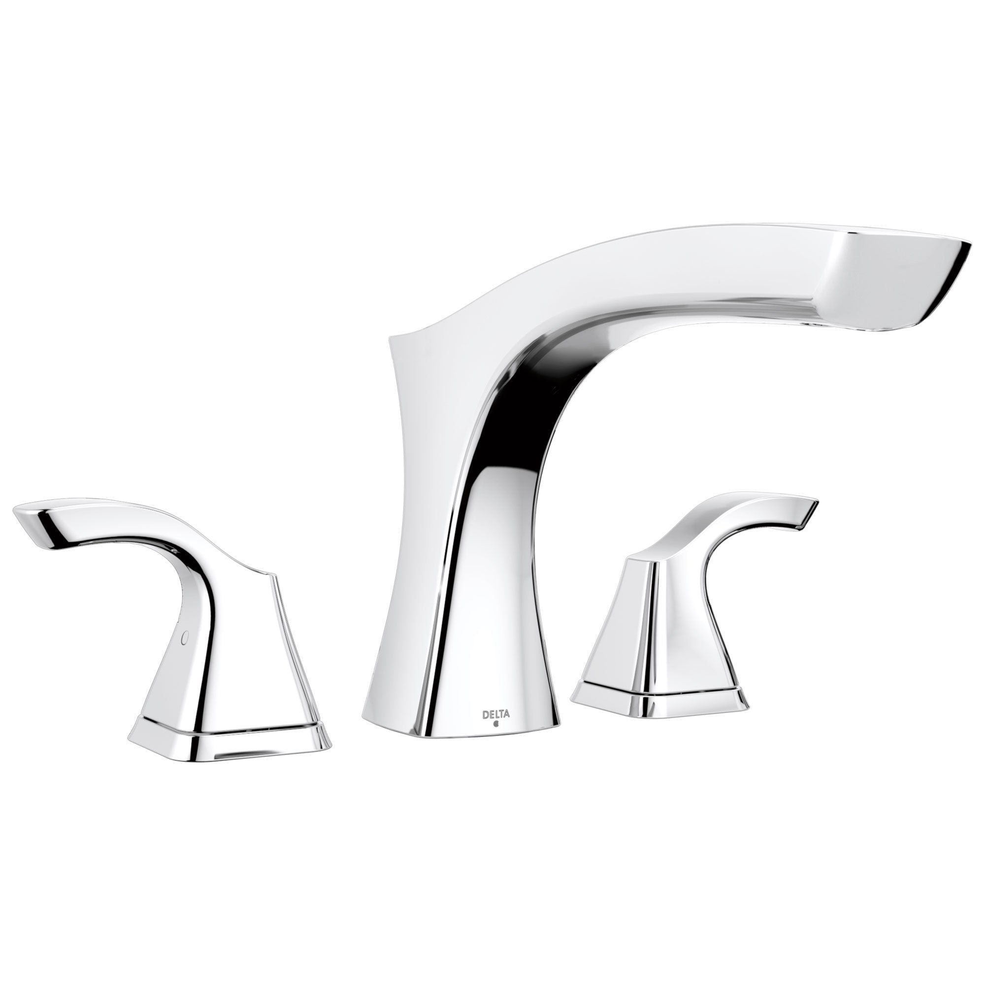 Delta Tesla Collection Chrome Finish Modern Widespread Roman Tub Filler Faucet Includes Trim Kit and Rough-in Valve D1919V