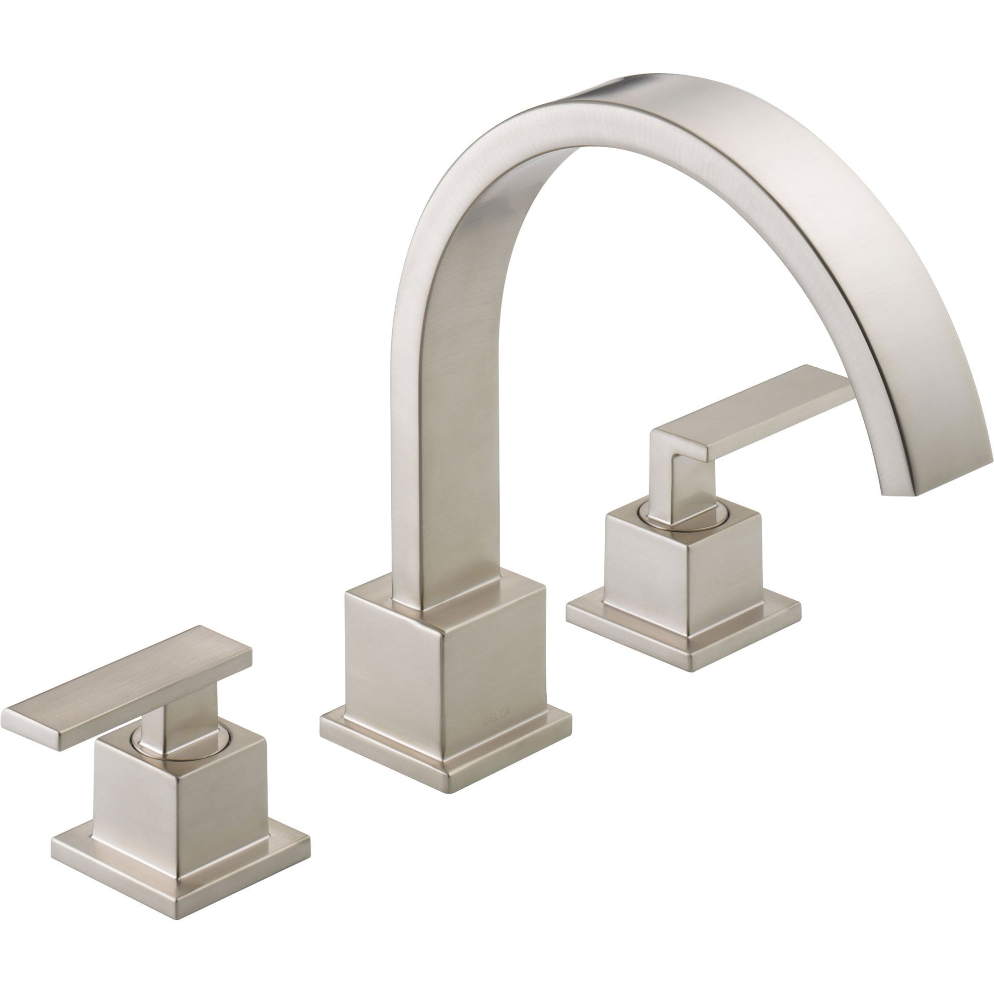 Delta Vero Modern Stainless Steel Finish Roman Tub Faucet with Valve D907V