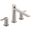 Delta Compel Stainless Steel Finish Roman Tub Filler Faucet with Valve D913V