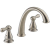 Delta Leland Widespread Stainless Steel Finish Roman Tub Faucet with Valve D916V