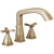Delta Stryke Collection Champagne Bronze Finish Three Hole Roman Tub Filler Faucet Includes Rough-in Valve and Helo Cross Handles D3159V