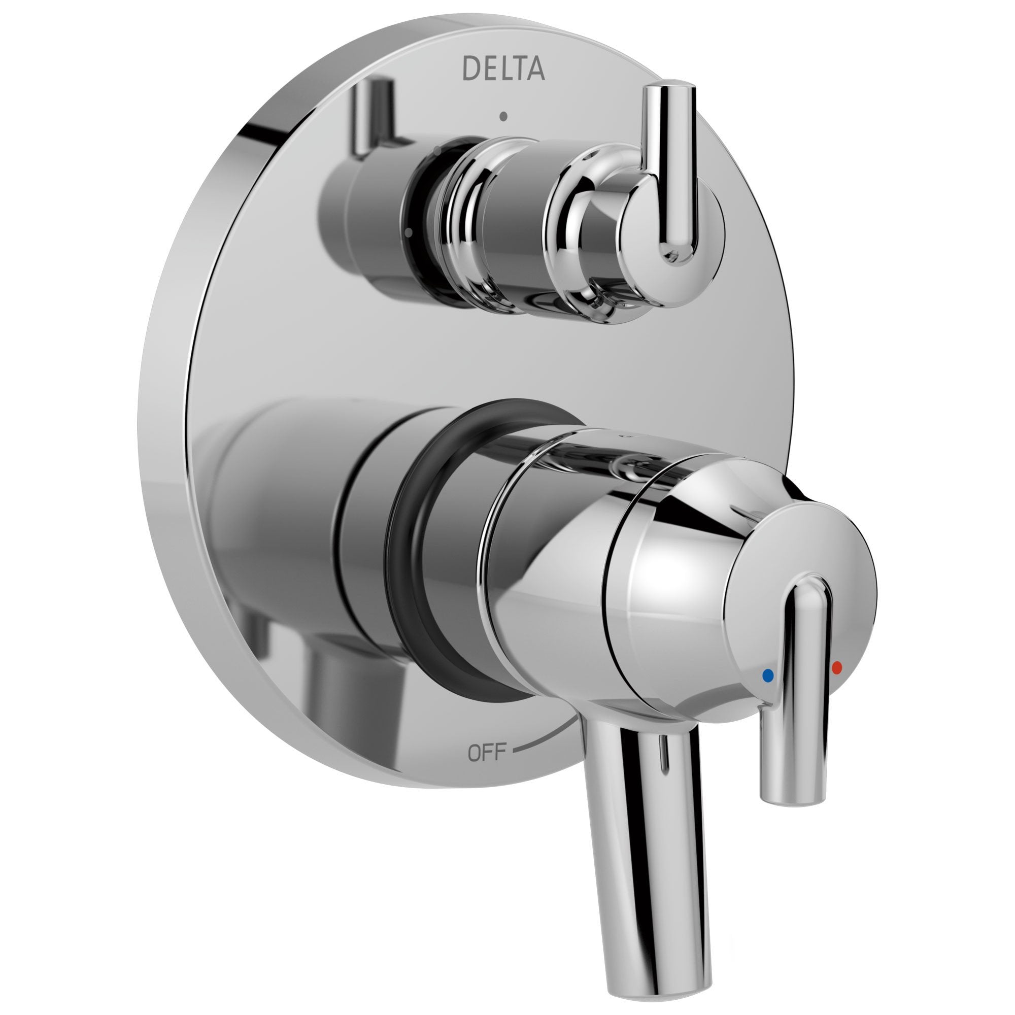 Delta Trinsic Collection Chrome Contemporary Monitor 17 Shower Faucet Control Handle with 3-Setting Integrated Diverter Trim (Requires Valve) DT27859