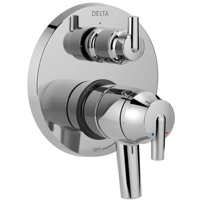 Delta Trinsic Chrome Contemporary Monitor 17 Shower Faucet Control Handle with 3-Setting Integrated Diverter Includes Trim Kit and Valve without Stops D2179V
