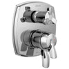 Delta Stryke Chrome Finish 17 Series Integrated 3-Function Cross Handle Diverter Shower System Control Includes Valve and Handles D3728V