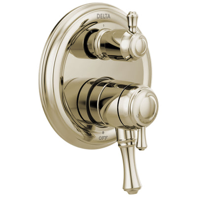 Delta Cassidy Polished Nickel Finish Traditional 17 Series Shower System Control with 3-Function Integrated Diverter Includes Valve and Handles D3138V