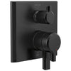 Delta Pivotal Matte Black Finish Monitor 17 Series Shower System Control with 3-Setting Diverter Includes Rough-in Valve and Handles D3719V