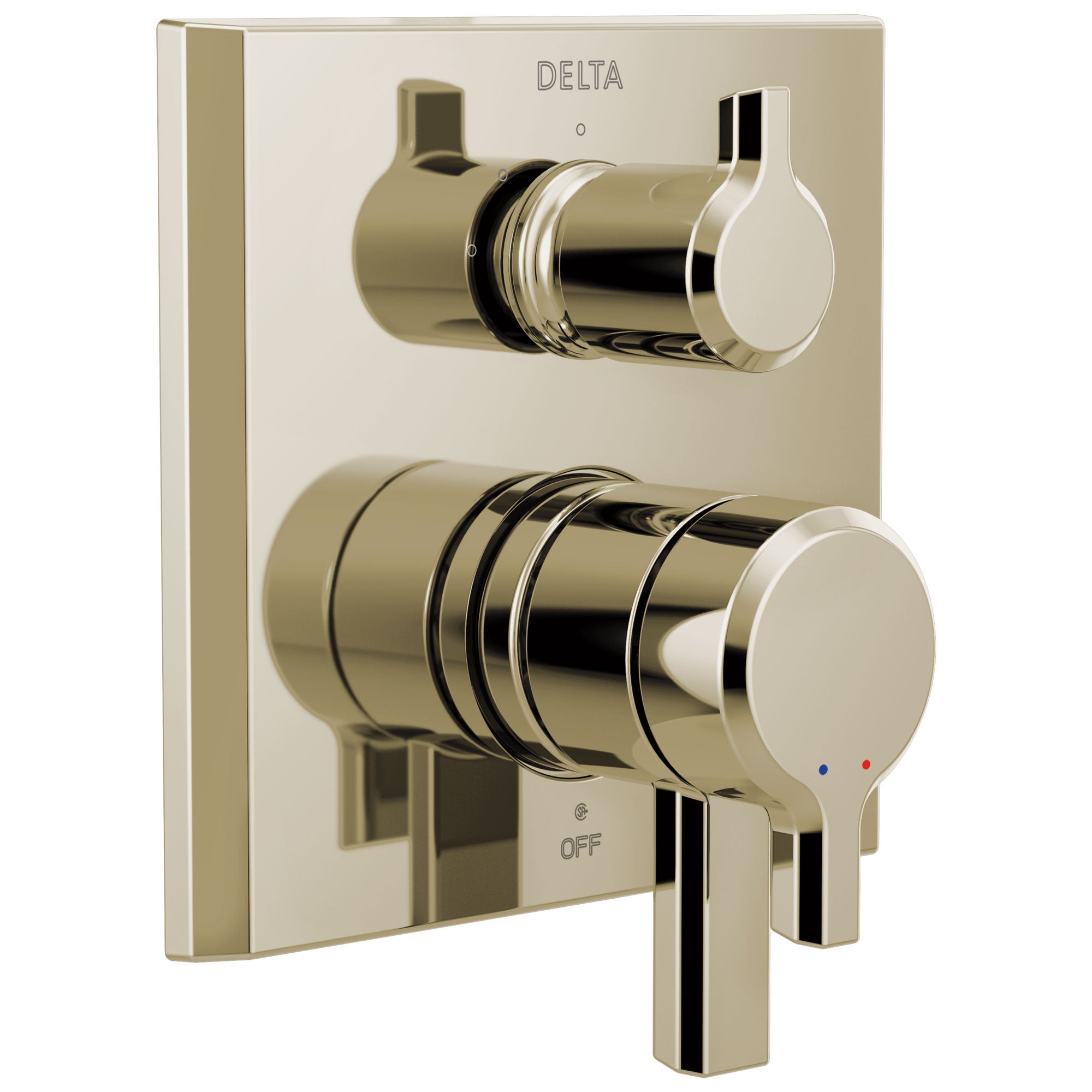 Delta Pivotal Polished Nickel Finish Monitor 17 Series Shower System Control with 3-Setting Diverter Includes Rough-in Valve and Handles D3135V