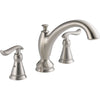 Delta Linden Widespread Stainless Steel Finish Roman Tub Faucet Trim Kit 555626