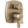 Delta Stryke Champagne Bronze Finish 6 Function Cross Handle Integrated Diverter 17 Series Shower System Control Includes Valve and Handles D3126V
