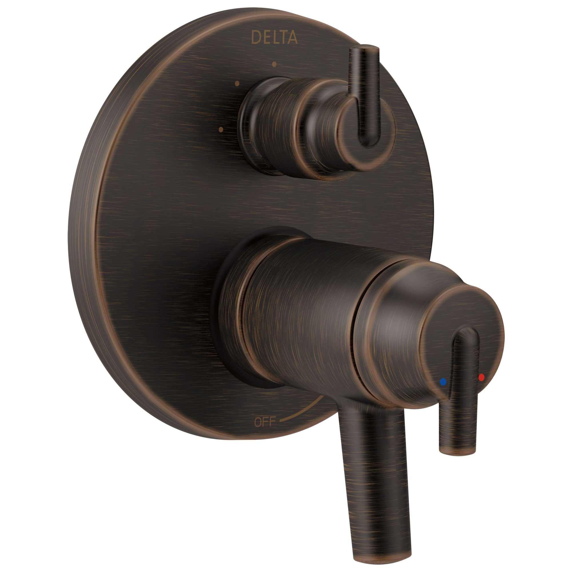 Delta Trinsic Collection Venetian Bronze Thermostatic Shower Faucet Control Handle with 3-Setting Integrated Diverter Trim (Requires Valve) DT27T859RB