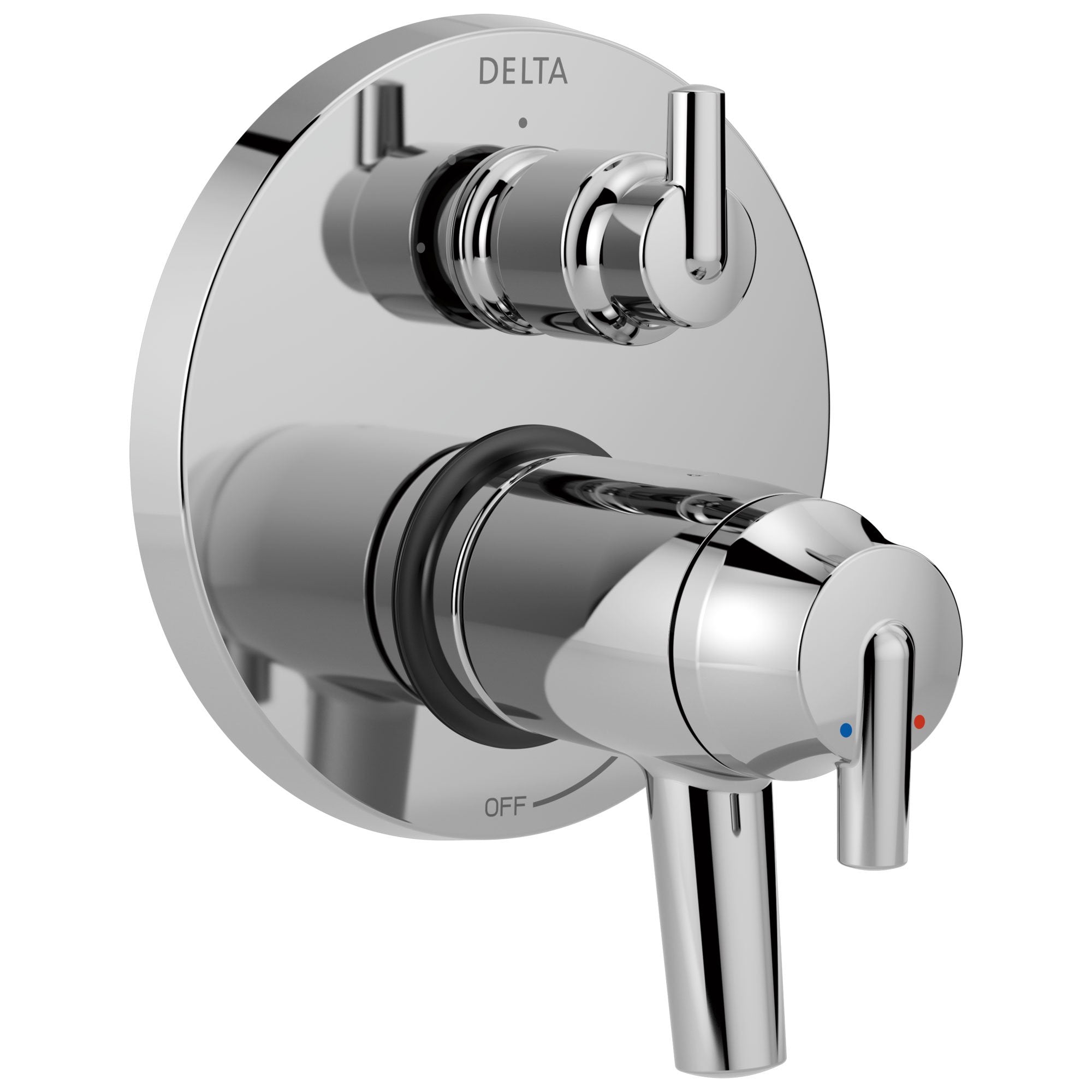Delta Trinsic Chrome Thermostatic TempAssure 17T Shower Faucet Control with 3-Setting Integrated Diverter Includes Trim Kit and Rough-in Valve with Stops D2141V