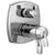 Delta Stryke Chrome Finish 3-setting Integrated Lever Handle Diverter Thermostatic Shower System Control Includes Rough-in Valve and Handles D3098V