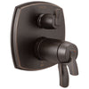 Delta Stryke Venetian Bronze Finish 3-setting Integrated Lever Handle Diverter Thermostatic Shower System Control Includes Valve and Handles D3096V