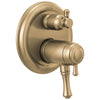 Delta Cassidy Champagne Bronze Finish 17T Thermostatic Shower System Control with 3-Setting Integrated Diverter Includes Valve and Handles D3680V