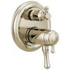 Delta Cassidy Polished Nickel Finish 17T Thermostatic Shower System Control with 3-Setting Integrated Diverter Includes Valve and Handles D3679V