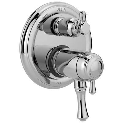 Delta Cassidy Chrome Thermostatic TempAssure 17T Shower Faucet Control with 3-Setting Integrated Diverter Includes Trim Kit and Rough-in Valve with Stops D2129V
