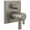 Delta Pivotal Modern Stainless Steel Finish Thermostatic Shower System Control with 3-Setting Integrated Diverter Includes Valve and Handles D3088V