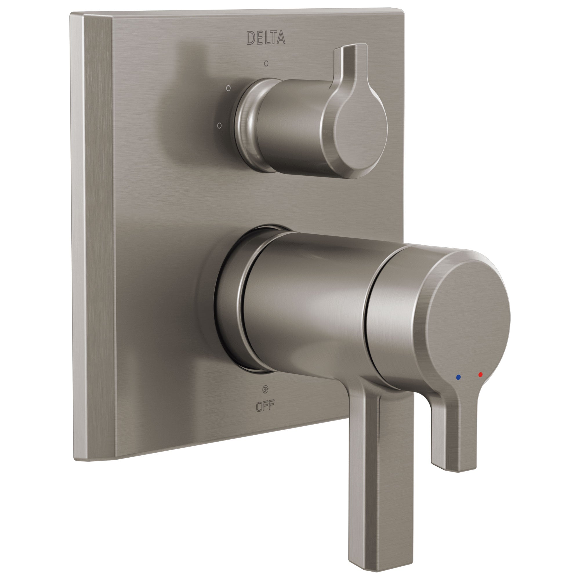 Delta Pivotal Stainless Steel Finish TempAssure 17T Series Shower Control Trim Kit with 3-Setting Integrated Diverter (Requires Valve) DT27T899SS