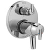 Delta Trinsic Chrome Thermostatic TempAssure 17T Shower Faucet Control with 6-Setting Integrated Diverter Includes Trim Kit and Valve without Stops D2122V