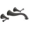 Delta Cassidy Collection Venetian Bronze Traditional Style Two Handle Wall Mount Bathroom Sink Faucet Trim Kit (Requires Rough-in Valve) DT3597LFRBWL
