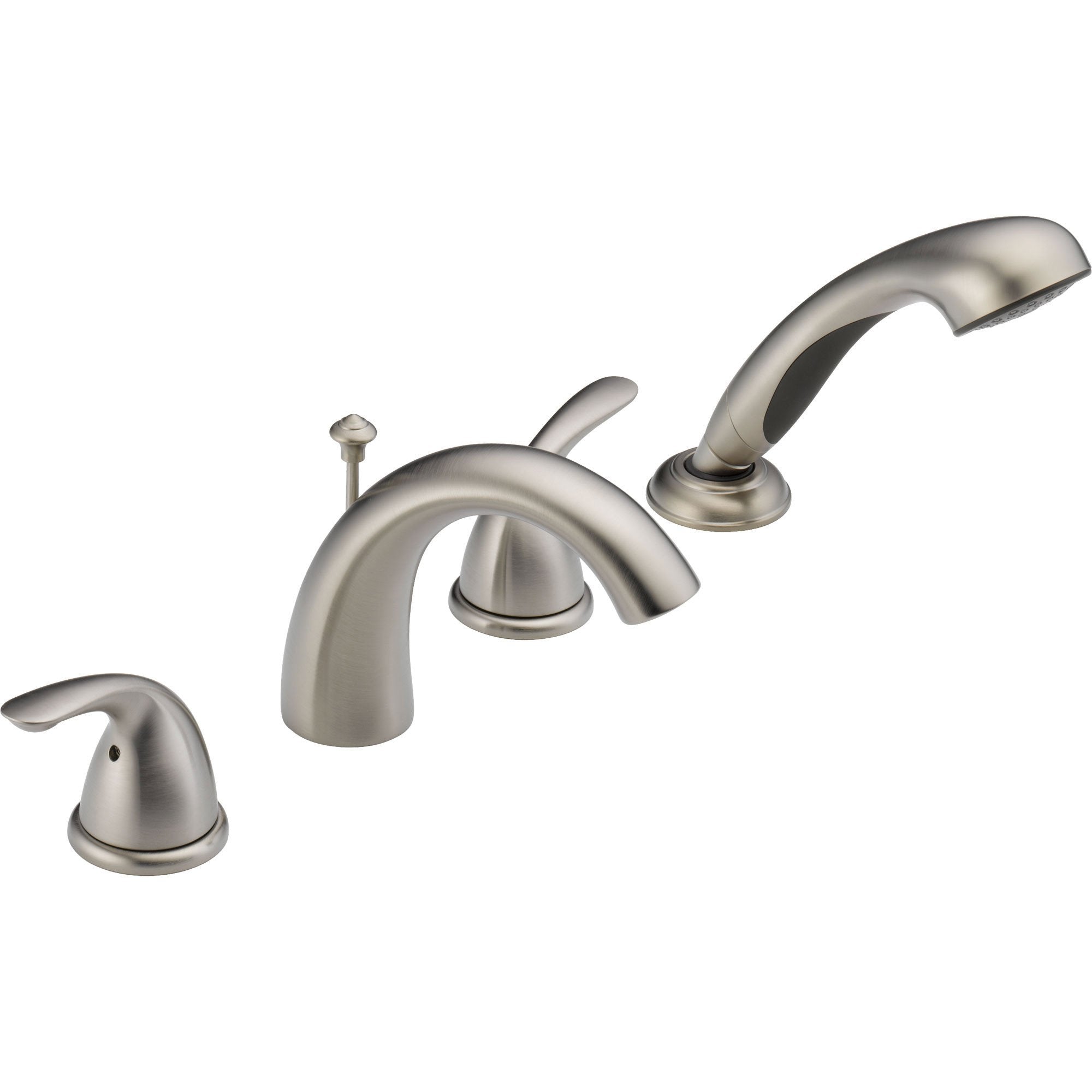 Delta Classic Stainless Steel Roman Tub Faucet with Hand Shower and Valve D858V