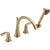 Delta Lahara Champagne Bronze Roman Tub Faucet with Handshower Trim Kit 564428